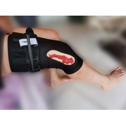 Manchon tissu hémorragique de la jambe pose de garrot
