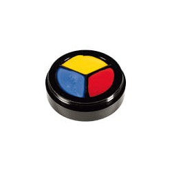 Fard crème trio N°2 jaune-bleu-rouge sang