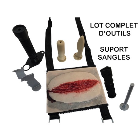 Kit 1 plaie et outils divers interchangeables avec support fixe