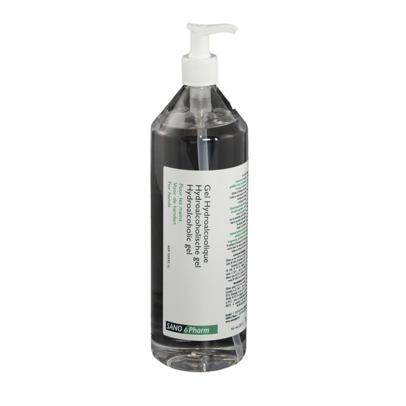Gel hydroalcoolique inodore pompe Wyritol 1L par 12 - RETIF